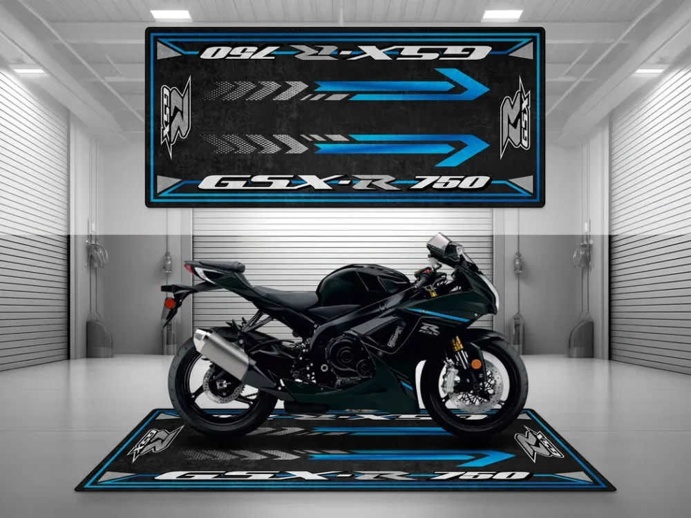 Retro Build Motorcycles Floor Mat, Custom Motorcycle Parking Mat CAR493101225618 - Image 2