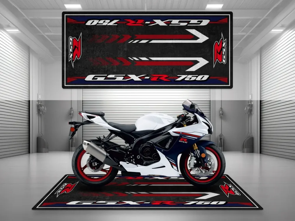Retro Build Motorcycles Floor Mat, Custom Motorcycle Parking Mat CAR493101225618 - Image 3