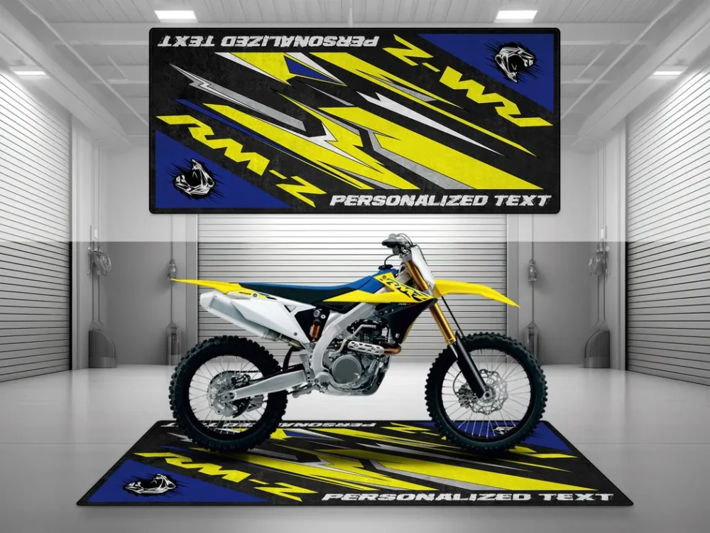 Mechanic's Machine Motorcycles Floor Mat, Personalized Biker Garage Accessory CAR493101225619 - Image 3