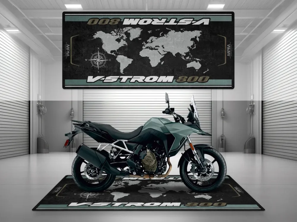Track Bike Motorcycles Floor Mat, Personalized Biker Pit Mat CAR493101225631 - Image 2