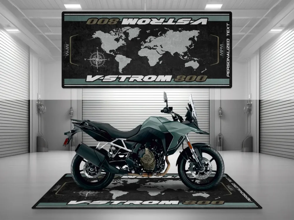 Track Bike Motorcycles Floor Mat, Personalized Biker Pit Mat CAR493101225631 - Image 3