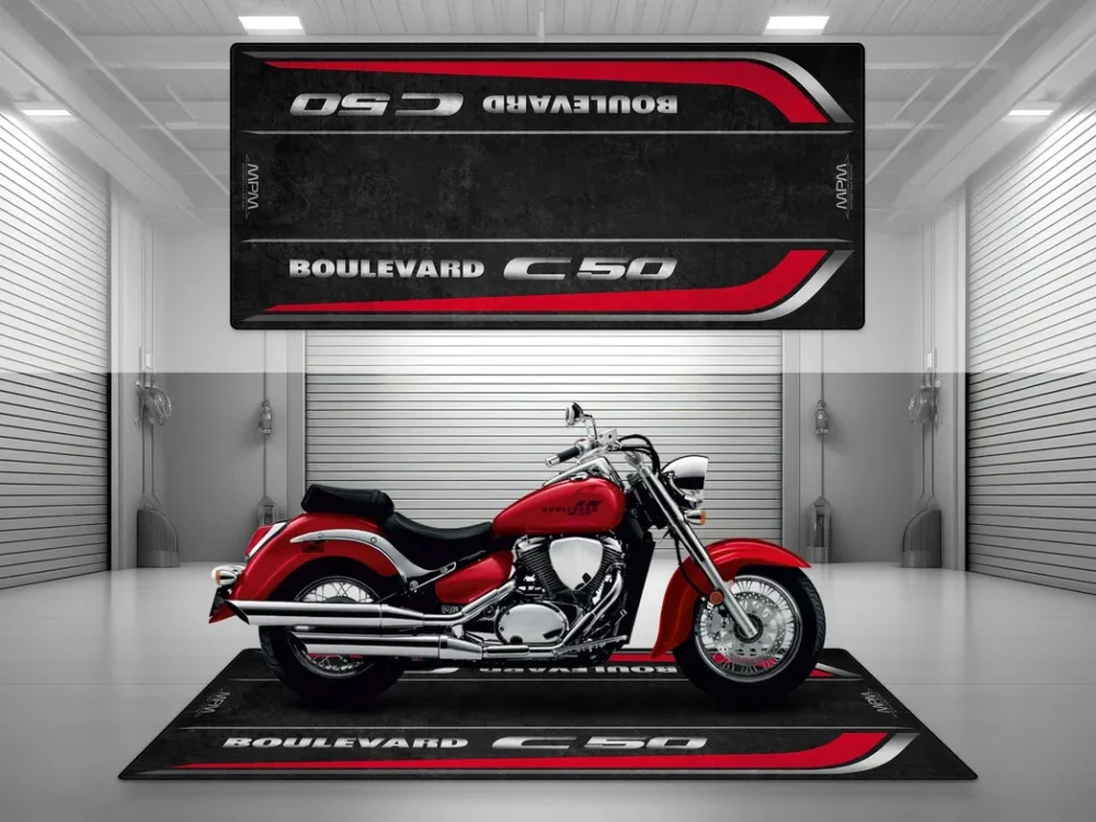 Speed Beast Motorcycles Floor Mat, Custom Name Garage Mat CAR493101225633 - Image 2