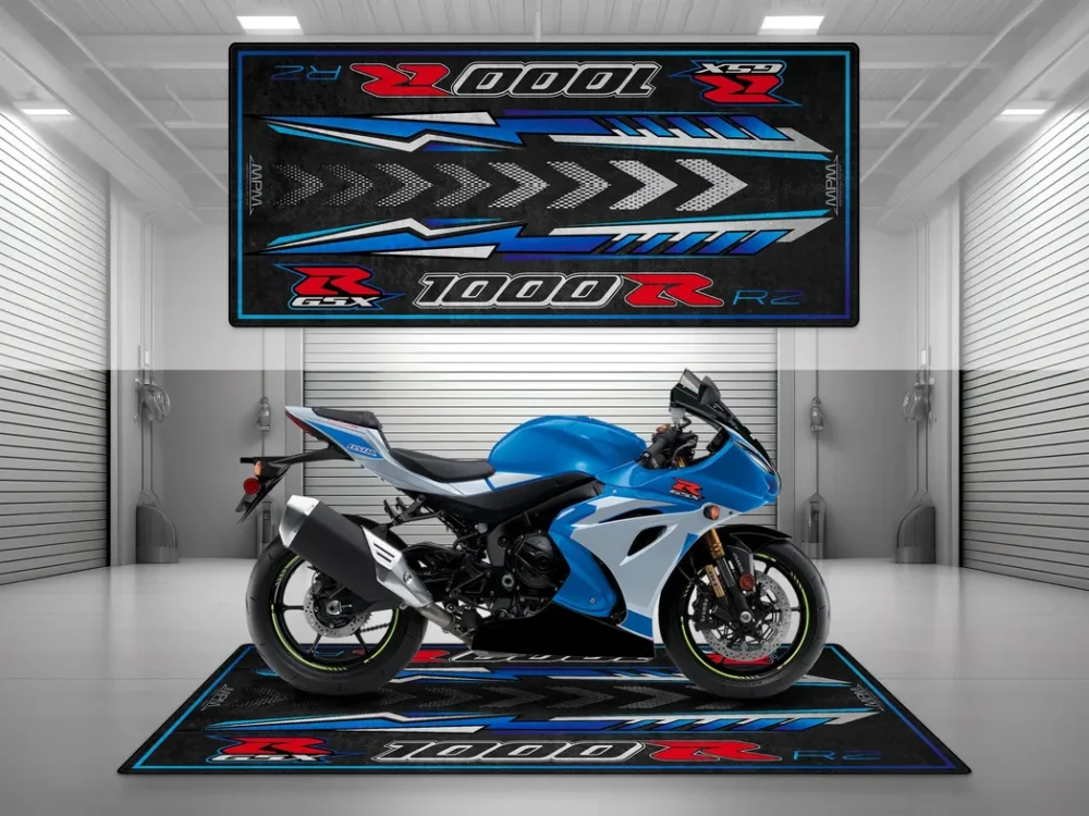 Workshop Ride Motorcycles Floor Mat, Custom Motorcycle Parking Mat CAR493101225642 - Image 2