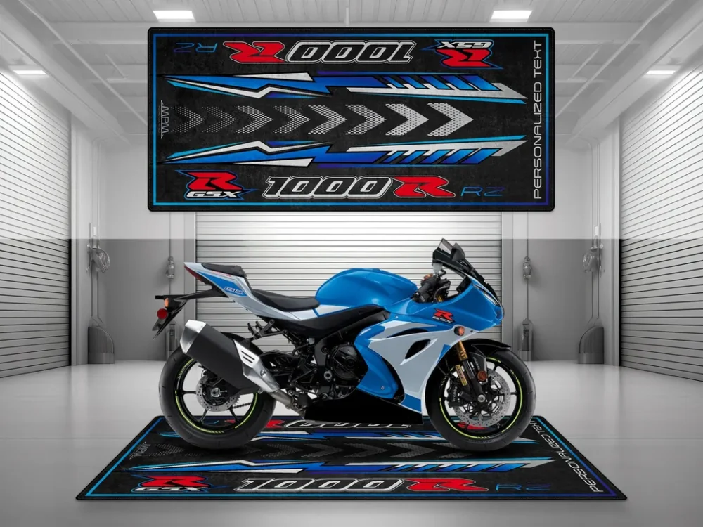 Workshop Ride Motorcycles Floor Mat, Custom Motorcycle Parking Mat CAR493101225642 - Image 3