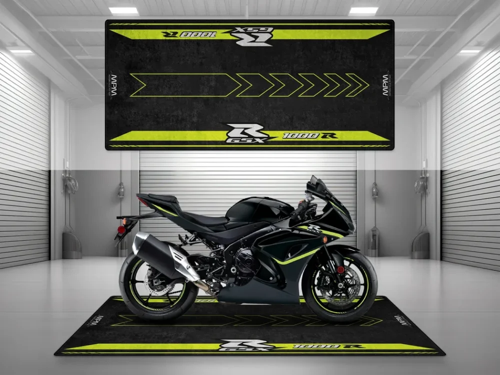 Touring Machine Motorcycles Floor Mat, Custom Garage Decor for Motorheads CAR493101225648 - Image 2