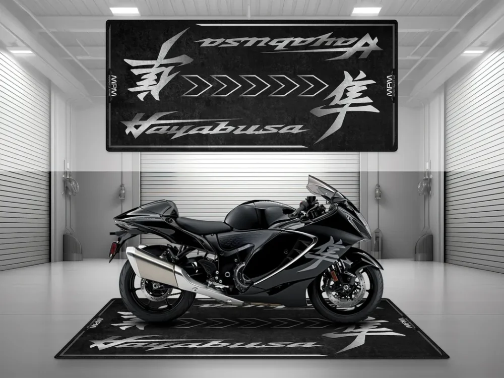 Long-Haul Bike Motorcycles Floor Mat, Personalized Pit Mat for Bikers CAR493101225650 - Image 2