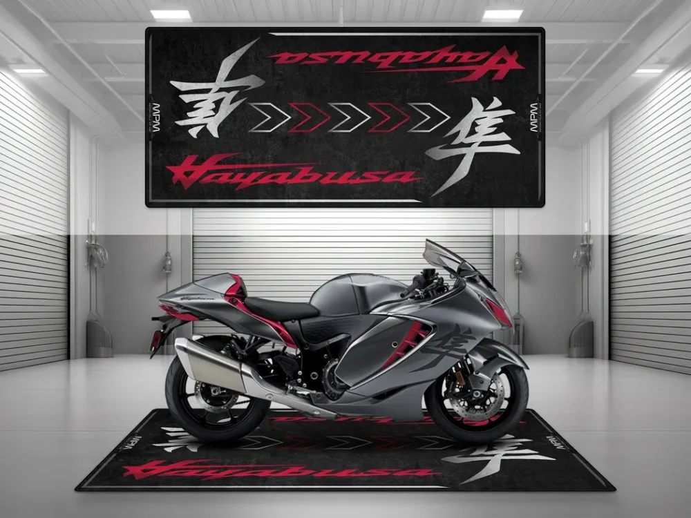 Long-Haul Bike Motorcycles Floor Mat, Personalized Pit Mat for Bikers CAR493101225650 - Image 3