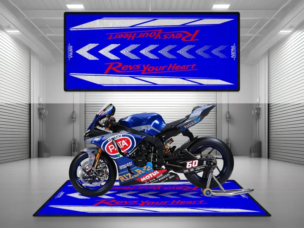 Track Bike Motorcycles Floor Mat, Heavy-Duty Motorcycle Floor Mat CAR493101225656 - Image 2