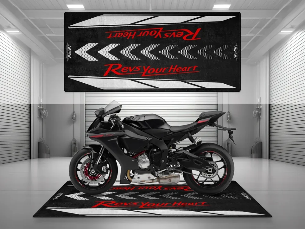 Track Bike Motorcycles Floor Mat, Heavy-Duty Motorcycle Floor Mat CAR493101225656 - Image 3