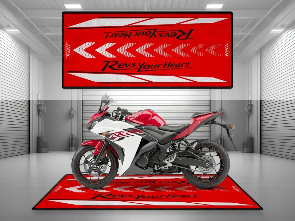 Track Bike Motorcycles Floor Mat, Heavy-Duty Motorcycle Floor Mat CAR493101225656 - Image 7
