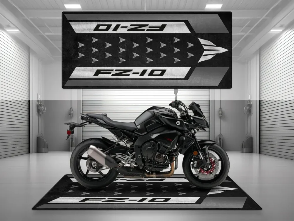 Street Racer Motorcycles Floor Mat, Custom Name Garage Mat CAR493101225657 - Image 2