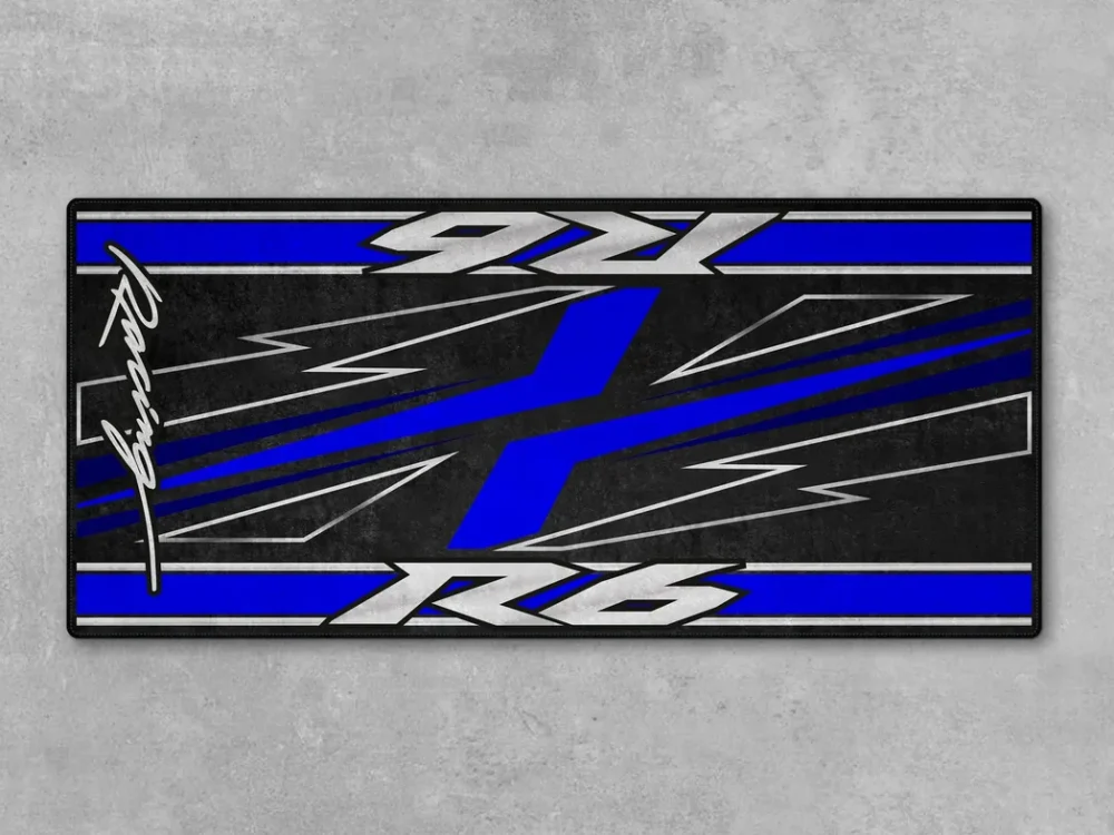Fast Lane Bike Motorcycles Floor Mat, Personalized Garage Floor Decor CAR493101225661