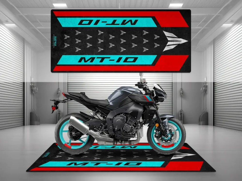 Hand-Built Machine Motorcycles Floor Mat, Washable Motorcycle Floor Pad CAR493101225664 - Image 2