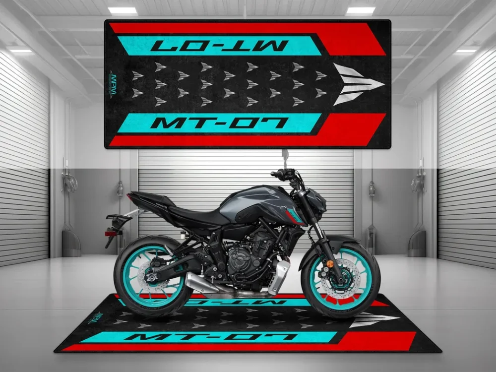 Garage Project Bike Motorcycles Floor Mat, Custom Motorcycle Parking Mat CAR493101225666 - Image 2