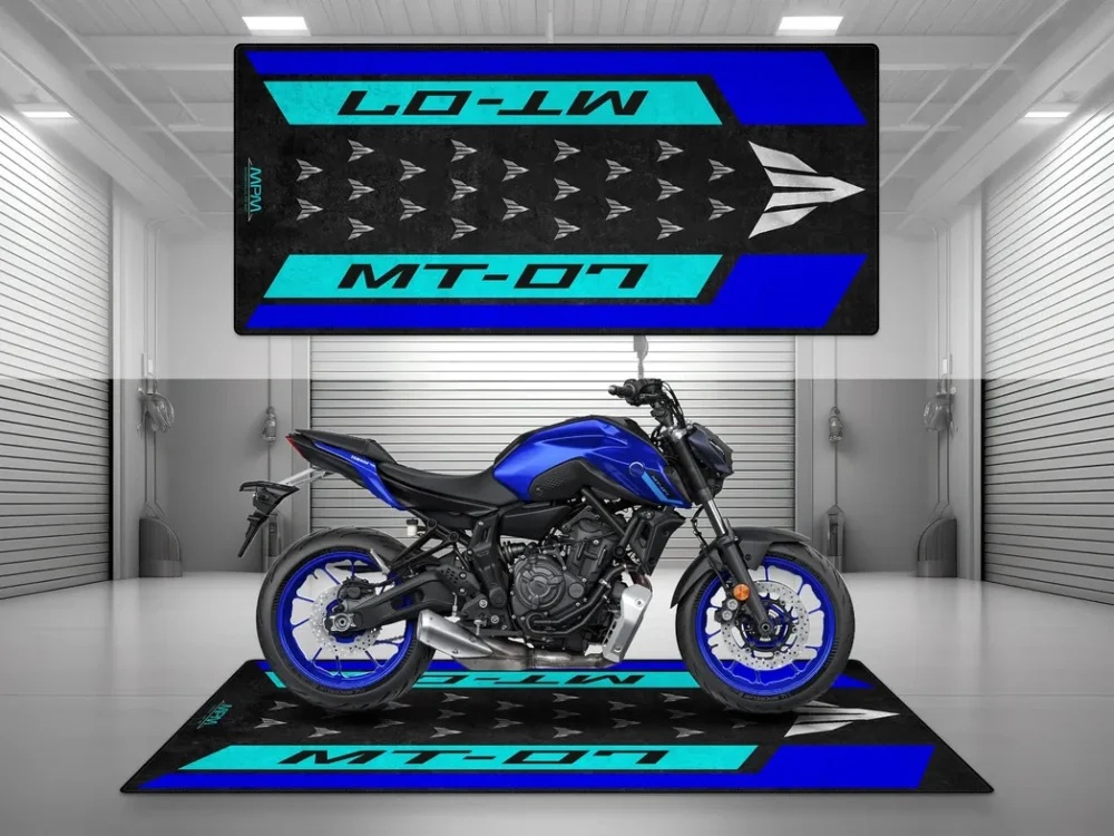 Garage Project Bike Motorcycles Floor Mat, Custom Motorcycle Parking Mat CAR493101225666 - Image 3