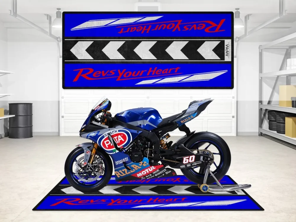 Freedom Ride Motorcycles Floor Mat, Custom Garage Decor for Motorheads CAR493101225672 - Image 2