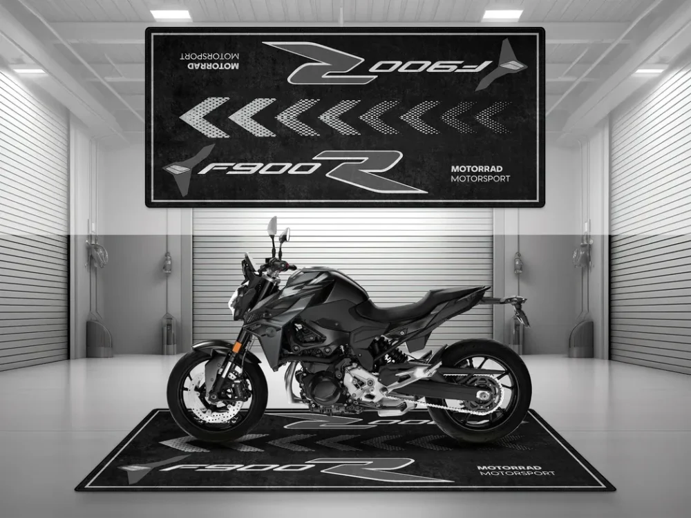 Track Bike Motorcycles Floor Mat, Custom Name Garage Mat CAR493101225681 - Image 2