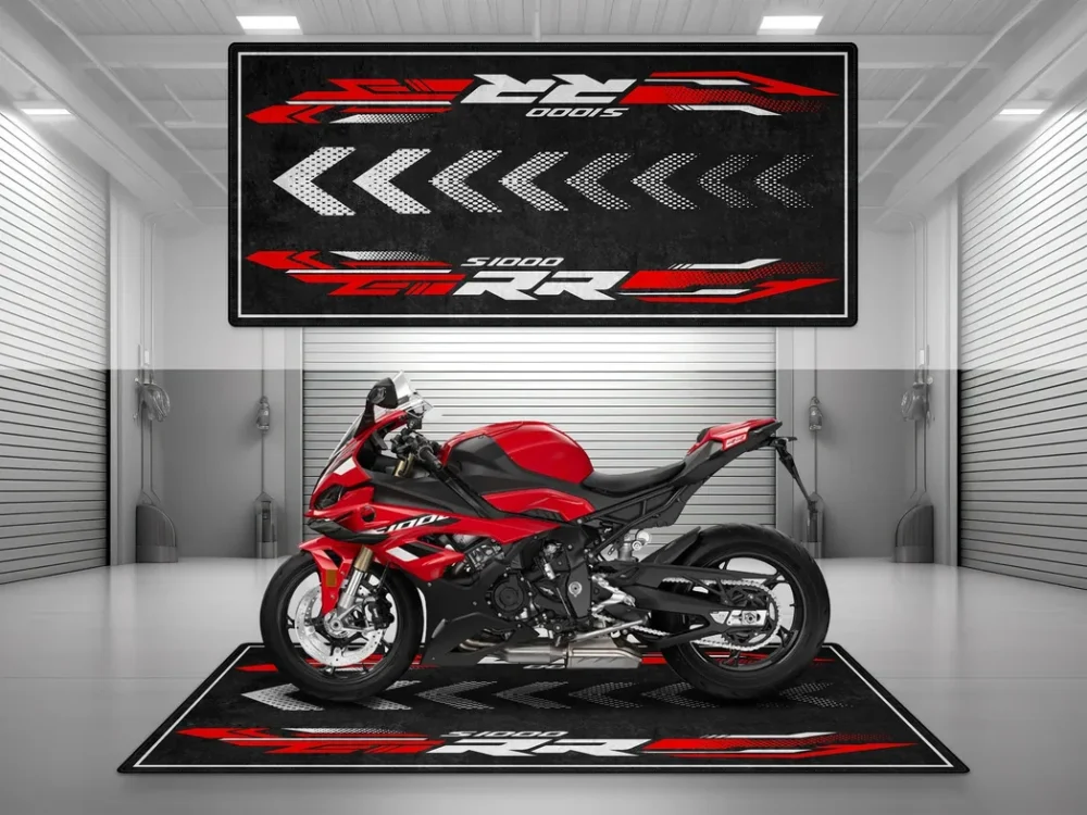 Road Rocket Motorcycles Floor Mat, Personalized Garage Floor Decor CAR493101225685 - Image 2