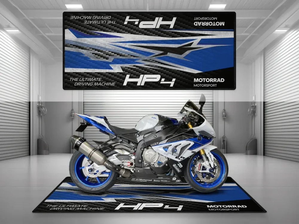 Garage Ride Motorcycles Floor Mat, Washable Motorcycle Floor Pad CAR493101225688 - Image 2