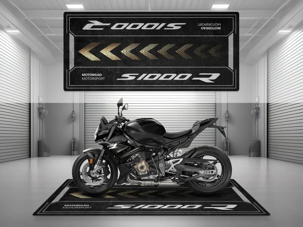 Hand-Built Machine Motorcycles Floor Mat, Non-Slip Garage Mat for Riders CAR493101225689 - Image 2