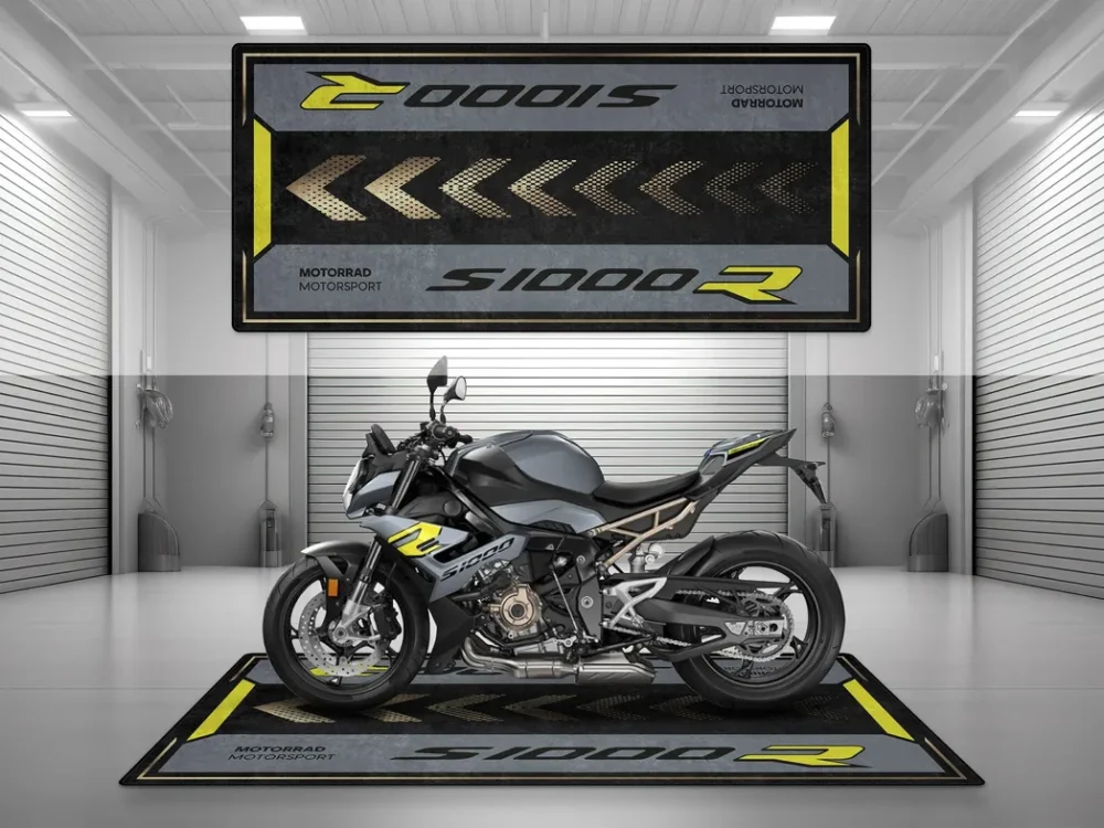 Hand-Built Machine Motorcycles Floor Mat, Non-Slip Garage Mat for Riders CAR493101225689 - Image 3