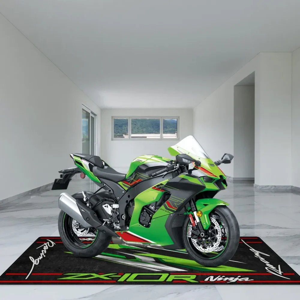 Two-Wheel Beast Motorcycle Floor Mat, Personalized Garage Floor Protection CAR496101125102 - Image 5