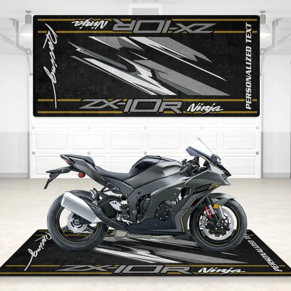 Two-Wheel Beast Motorcycle Floor Mat, Personalized Garage Floor Protection CAR496101125102 - Image 6