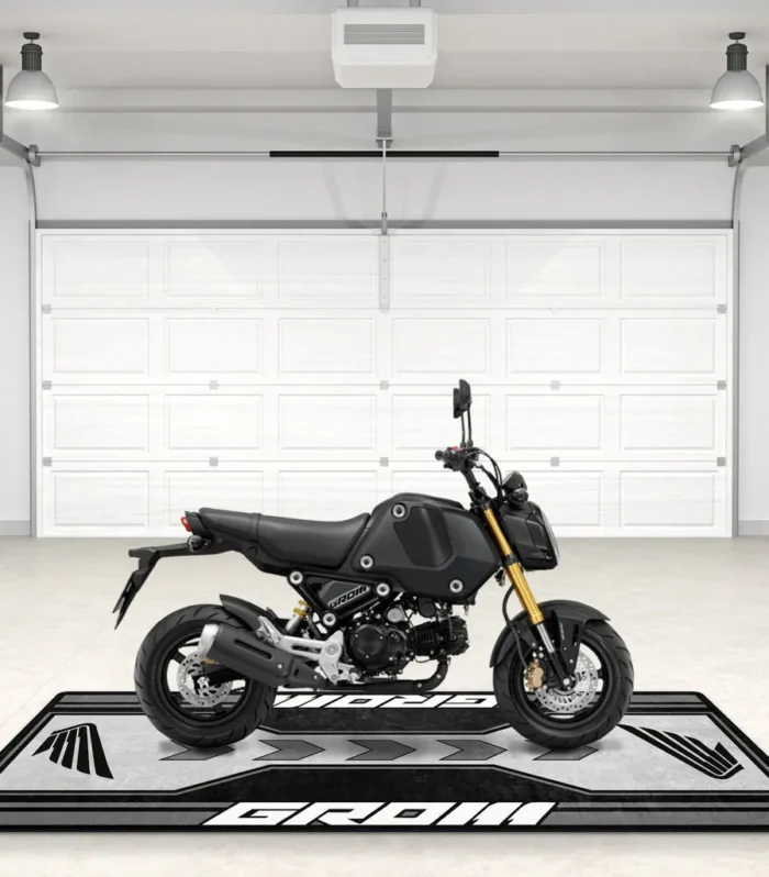 Midnight Rider Motorcycle Floor Mat, Custom Garage Decor for Motorheads CAR496101125122