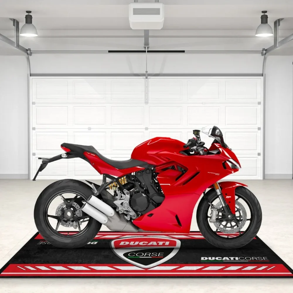 Handcrafted Machine Motorcycle Floor Mat, Personalized Pit Mat for Bikers CAR496101125127 - Image 5