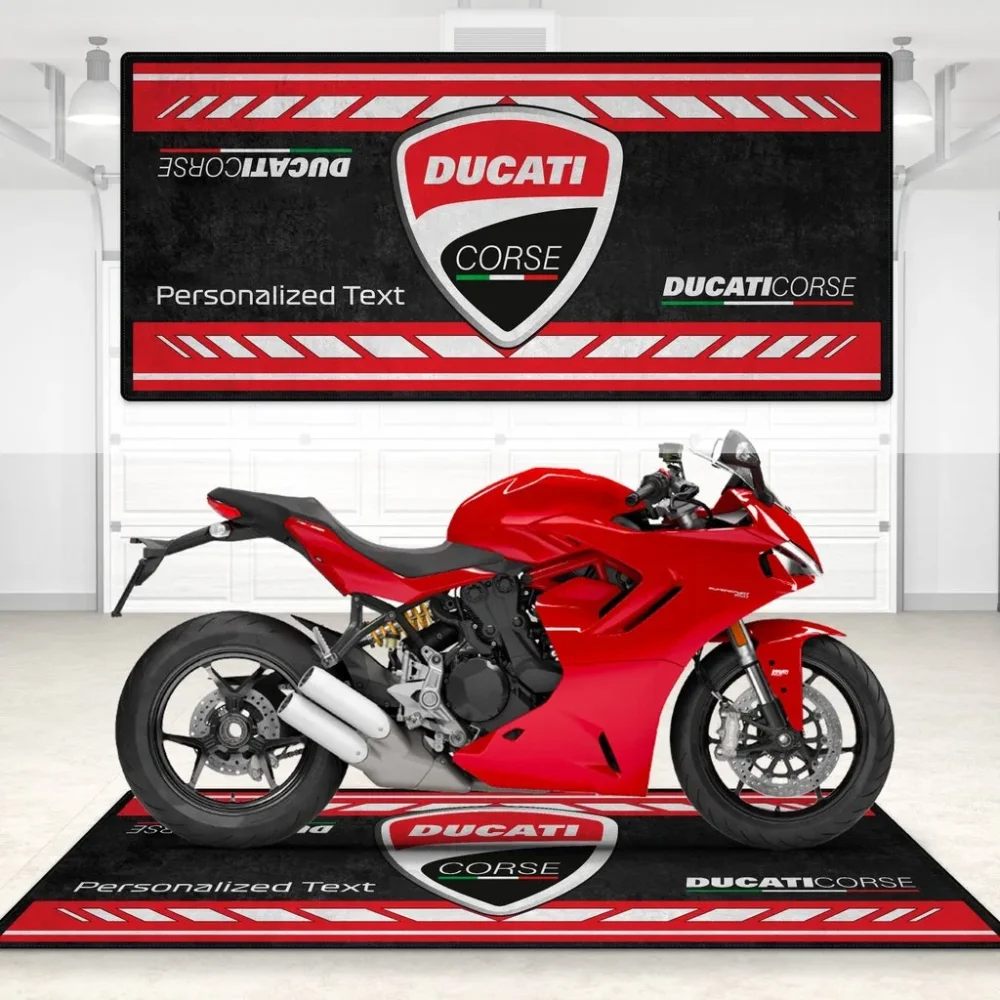 Handcrafted Machine Motorcycle Floor Mat, Personalized Pit Mat for Bikers CAR496101125127 - Image 6
