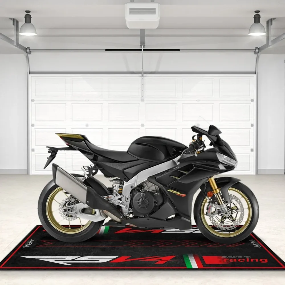 Retro Custom Motorcycle Floor Mat, Personalized Garage Floor Protection CAR496101125130 - Image 5