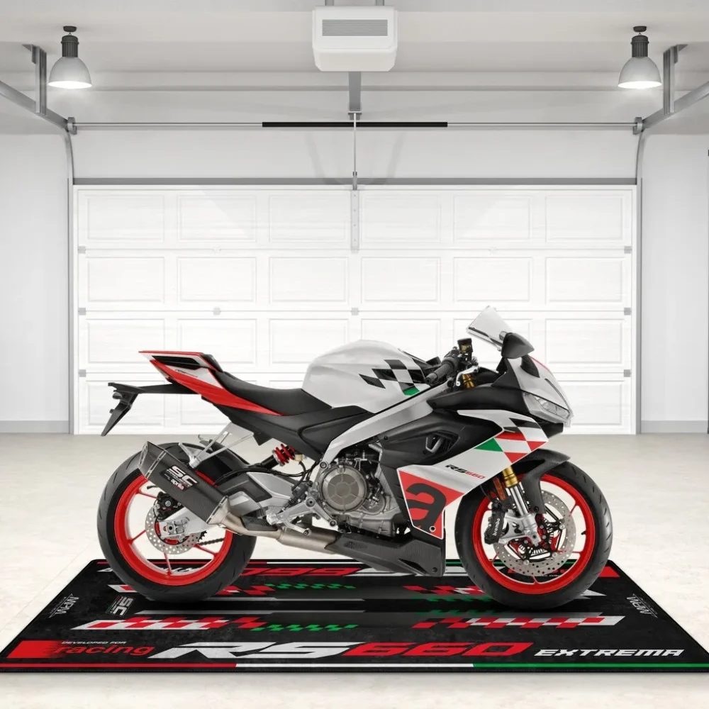Enduro Spirit Motorcycle Floor Mat, Custom Biker Garage Display Mat CAR496101125138 - Image 5