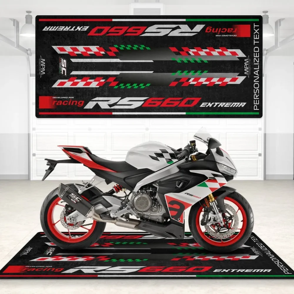 Enduro Spirit Motorcycle Floor Mat, Custom Biker Garage Display Mat CAR496101125138 - Image 6