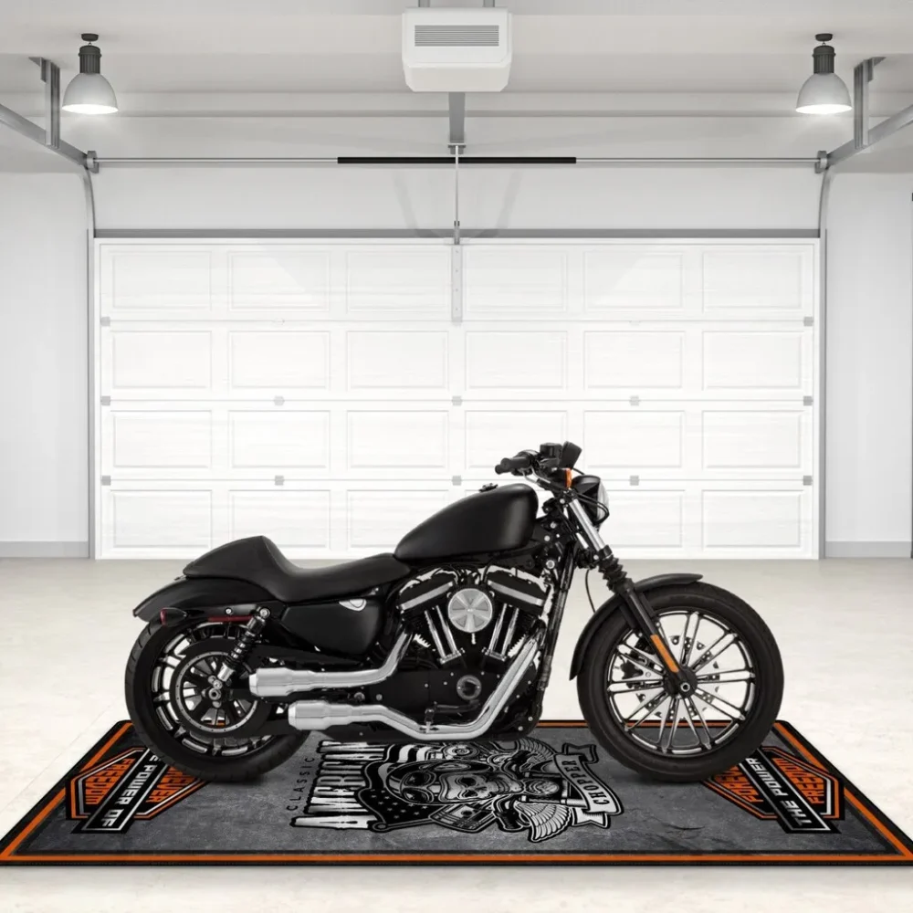 Off-Road Adventurer Motorcycle Floor Mat, Personalized Garage Floor Decor CAR496101125139 - Image 4