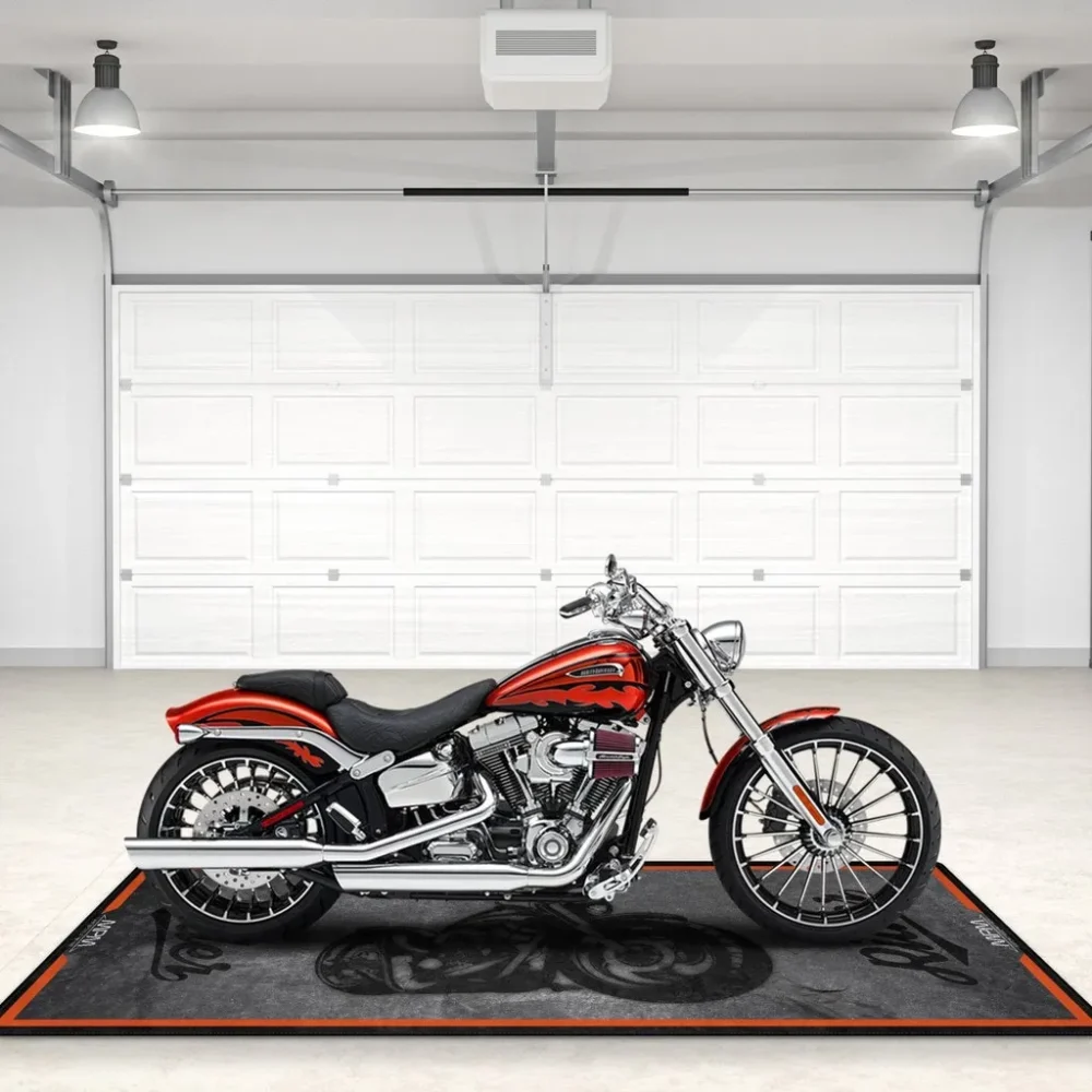 Chrome Soul Ride Motorcycle Floor Mat, Motorcycle Garage Protection Pad CAR496101125148 - Image 5