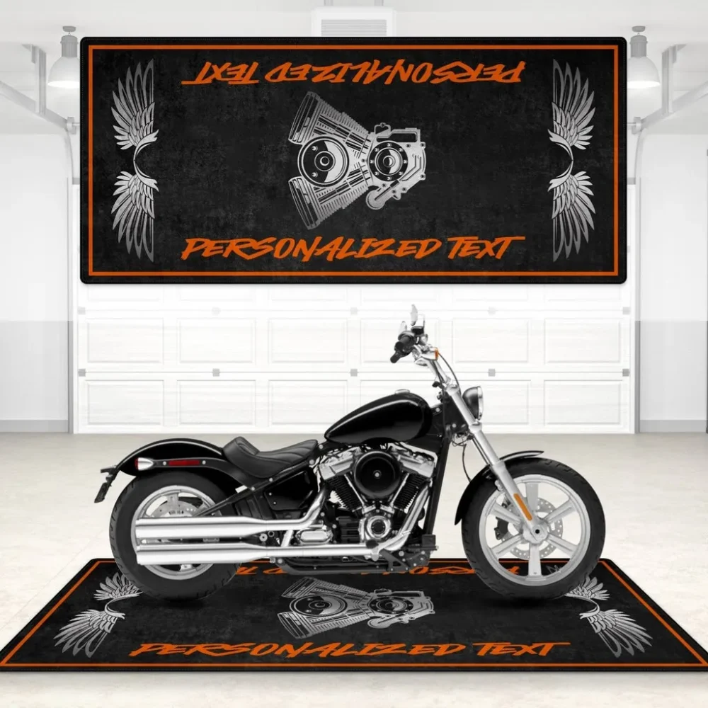Midnight Rider Motorcycle Floor Mat, Custom Garage Decor for Motorheads CAR496101125151 - Image 5