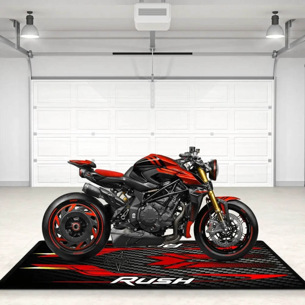 Asphalt Spirit Motorcycle Floor Mat, Personalized Pit Mat for Bikers CAR496101125152 - Image 5