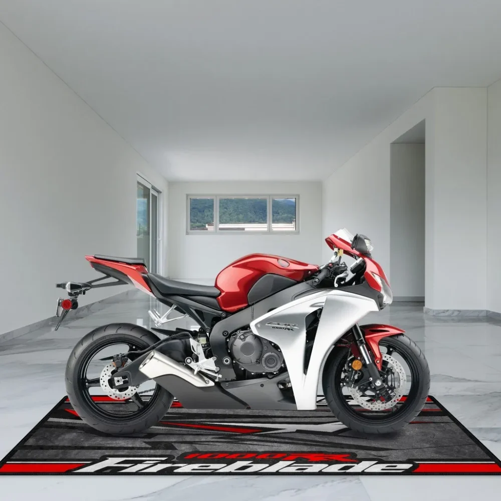 Track Racer Motorcycle Floor Mat, Personalized Garage Floor Decor CAR496101125166 - Image 5