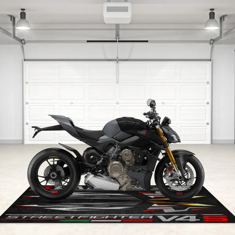 Retro Custom Motorcycle Floor Mat, Personalized Garage Floor Protection CAR496101125182 - Image 5