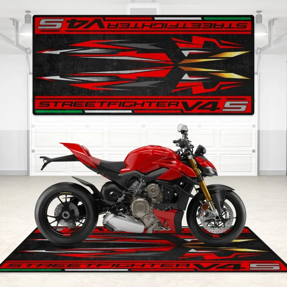 Retro Custom Motorcycle Floor Mat, Personalized Garage Floor Protection CAR496101125182 - Image 6