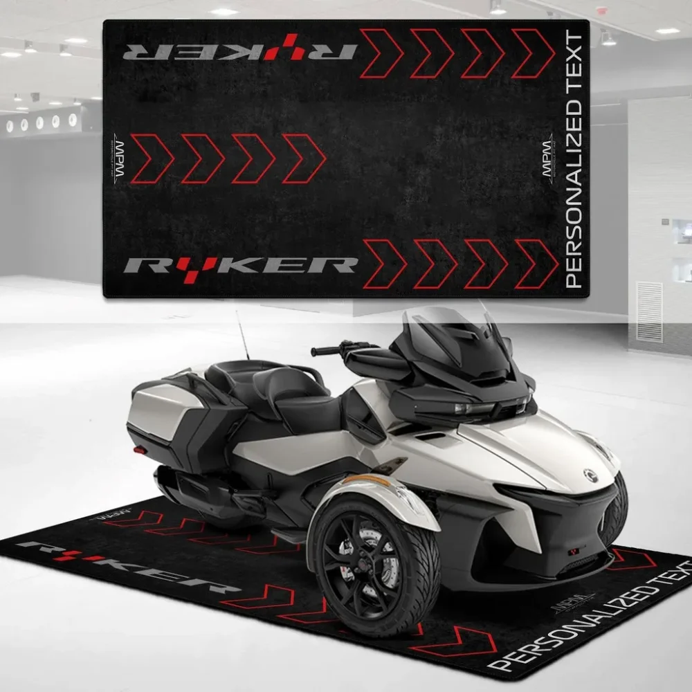 Highway Nomad Motorcycle Floor Mat, Custom Rider Garage Mat CAR496101125193 - Image 6