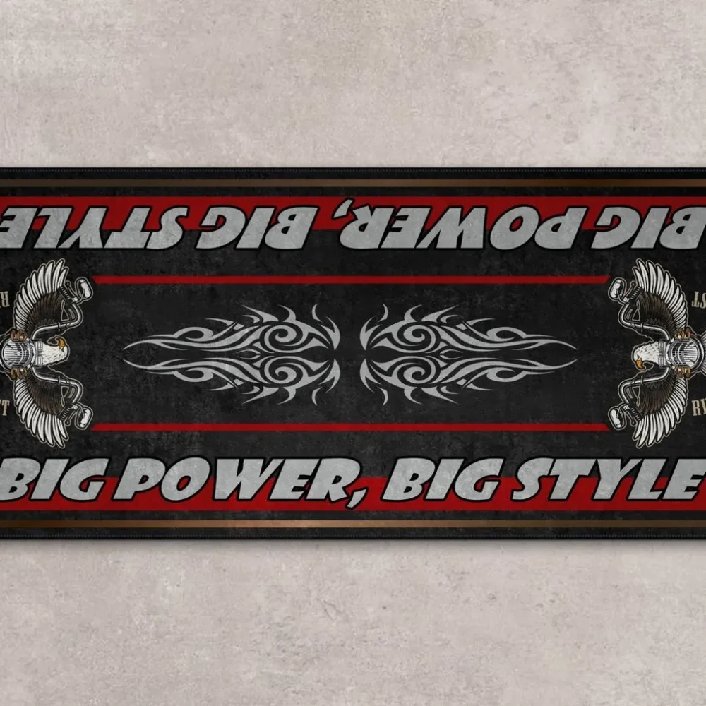 Rebel Ride Motorcycle Floor Mat, Custom Motorcycle Parking Mat CAR496101125196