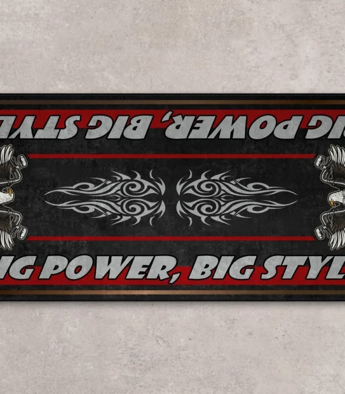 Rebel Ride Motorcycle Floor Mat, Custom Motorcycle Parking Mat CAR496101125196