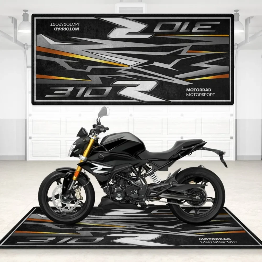 Chrome Soul Ride Motorcycle Floor Mat, Motorcycle Garage Protection Pad CAR496101125199 - Image 3